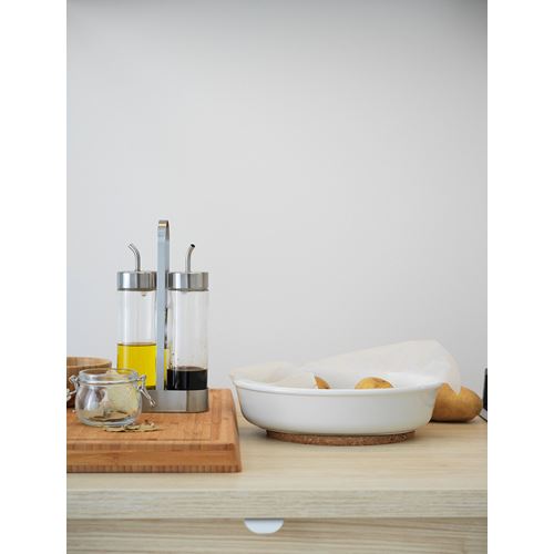 IKEA - ÖRTFYLLD, oil/vinegar set, glass/stainless steel, 20 cl