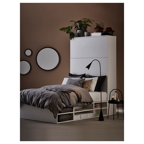 IKEA - PLATSA, double bed, white, 140x244x223 cm