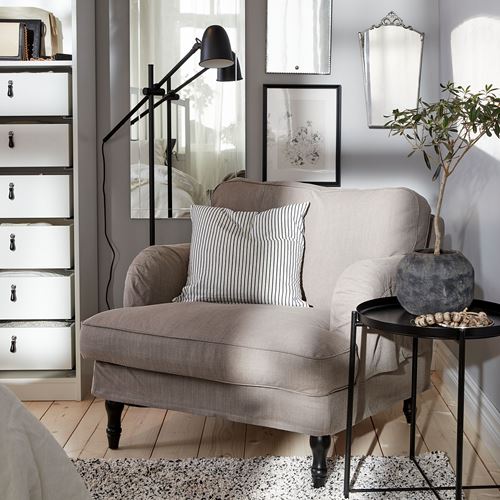 IKEA - STOCKSUND, tekli koltuk, nolhaga gri-bej