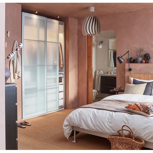 IKEA - NYKIRKE, sürgü kapak paneli, buzlu cam, 75x236 cm