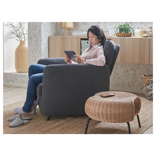 IKEA - EKOLSUND, recliner, gunnared dark grey