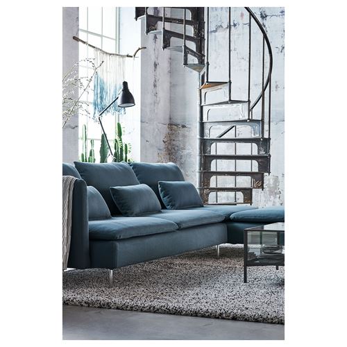 IKEA - SÖDERHAMN, 3'lü kanepe, finnsta turkuaz