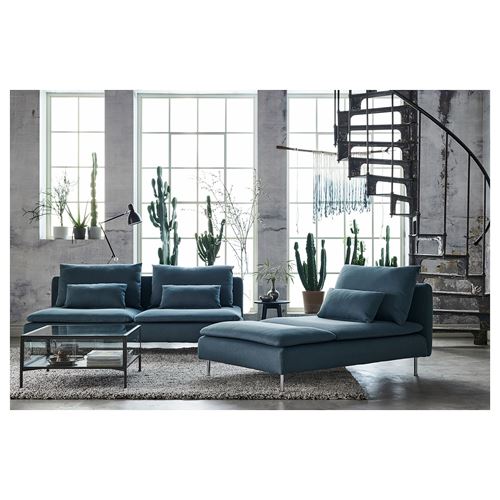 IKEA - SÖDERHAMN, 3'lü kanepe, finnsta turkuaz