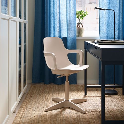 IKEA - ODGER, office chair, white-beige