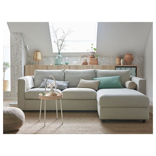 IKEA - VIMLE, 2-seat sofa and chaise longue, Gunnared beige