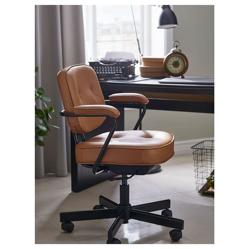 IKEA - ALEFJALL, office chair, grann gold-brown