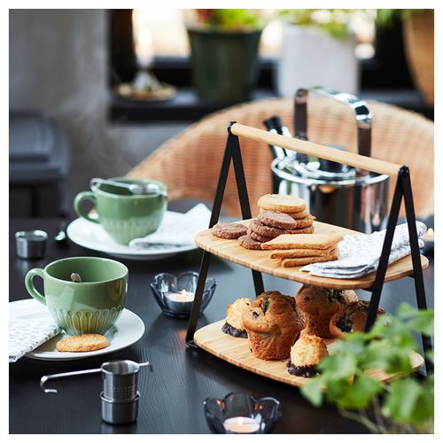 IKEA - FULLSPACKAD, cake stand, black, 27 cm