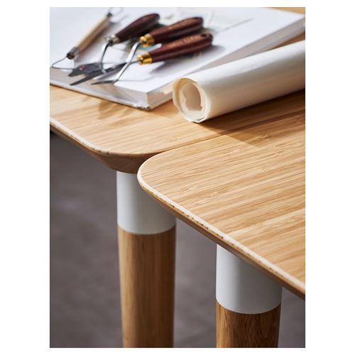 IKEA - HILVER, çalışma masası ayağı, bambu, 70 cm