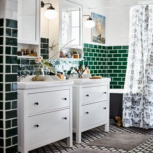 RATTVIKEN, lavabo, beyaz, 80x49x6 cm