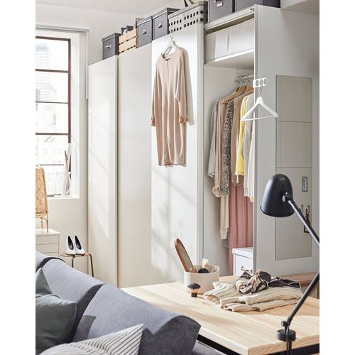 IKEA - HASVIK, sürgü kapak, beyaz, 150x201 cm