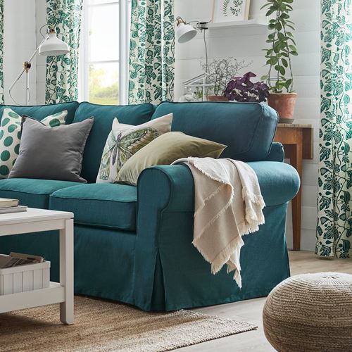 IKEA - EKTORP, 2-seat sofa, totebo dark turquoise