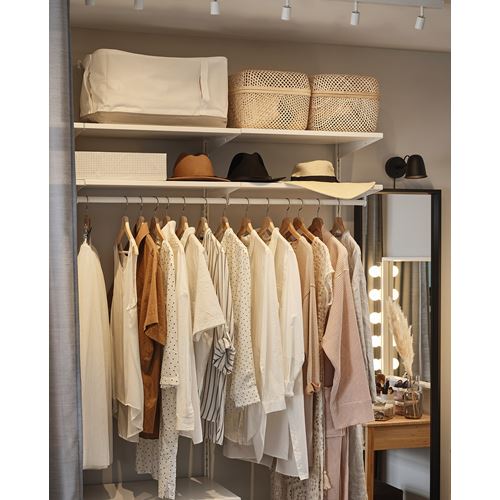 IKEA - BOAXEL, raf ünitesi, beyaz, 250x40x201 cm