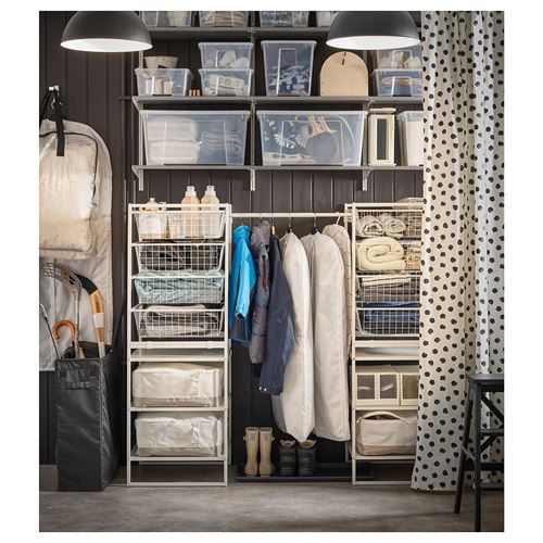 IKEA - JONAXEL, clothes storage, white, 142-178x51x173 cm