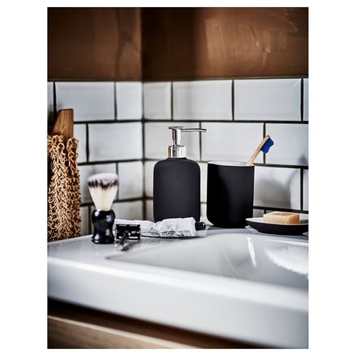 IKEA - EKOLN, soap dispenser, dark grey, 300 ml