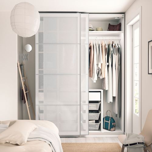 IKEA - PAX, wardrobe frame, white, 200x58x236 cm