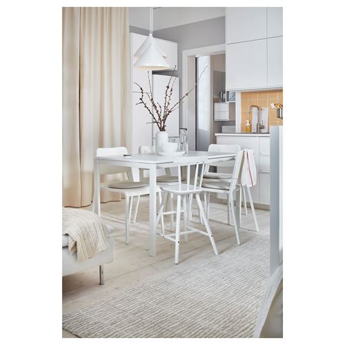 IKEA - MELLTORP/TEODORES, kitchen table set, white, 4 chairs