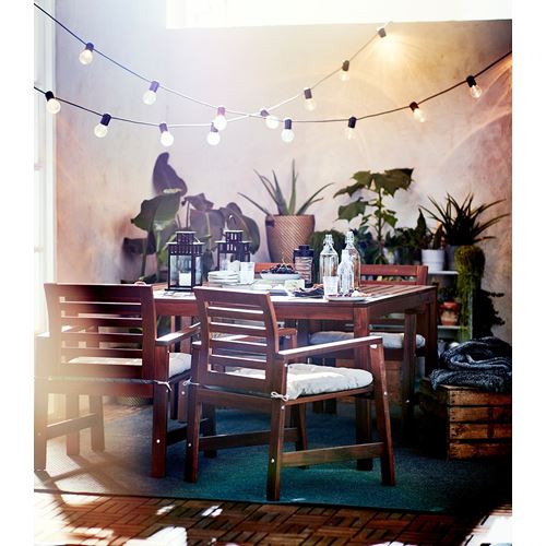 IKEA - APPLARÖ, kolçaklı sandalye, kahverengi