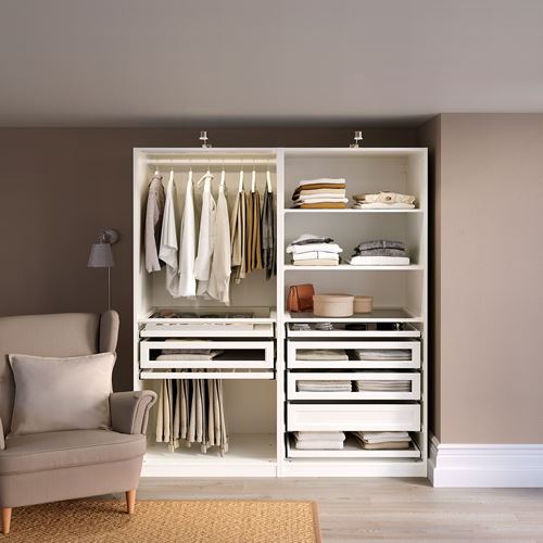 IKEA - PAX, PAX open wardrobe, white, 150x58x201 cm