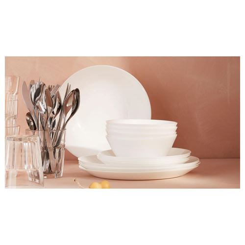 IKEA - OFTAST, set of serveware, white