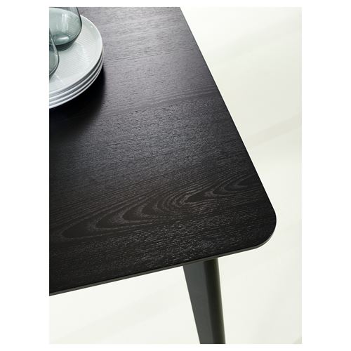 IKEA - LISABO, dining table, black, 200x78 cm