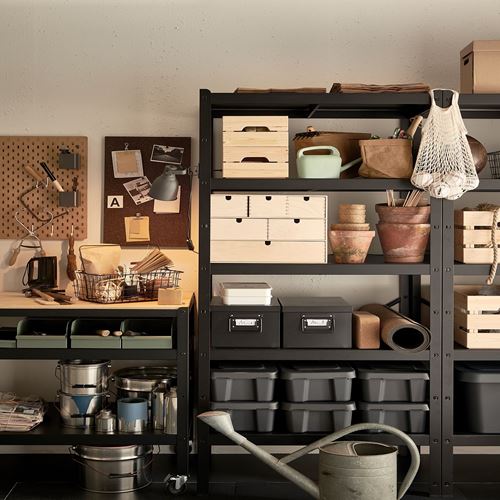 IKEA - BROR, shelf, black, 84x54 cm