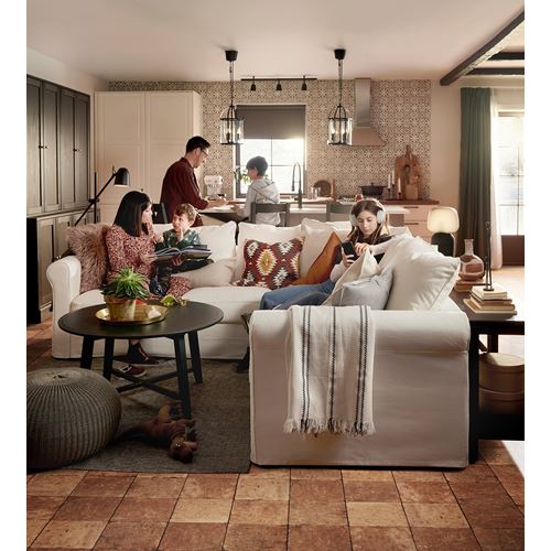 IKEA - GRÖNLID, 4-seat corner sofa, ınseros white