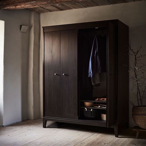 IKEA - IDANAS, wardrobe, blackbrown, 121x211 cm