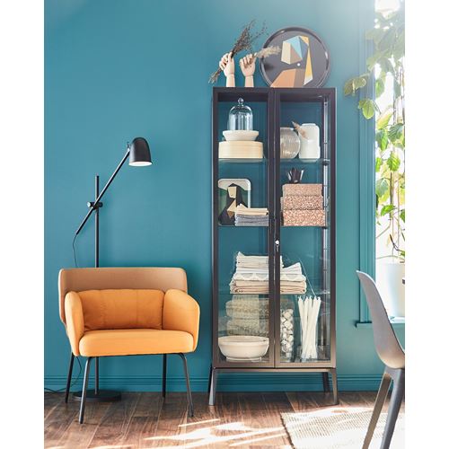 IKEA - SKURUP, yer lambası, siyah