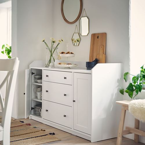 IKEA - HAUGA, console, white, 140x84 cm