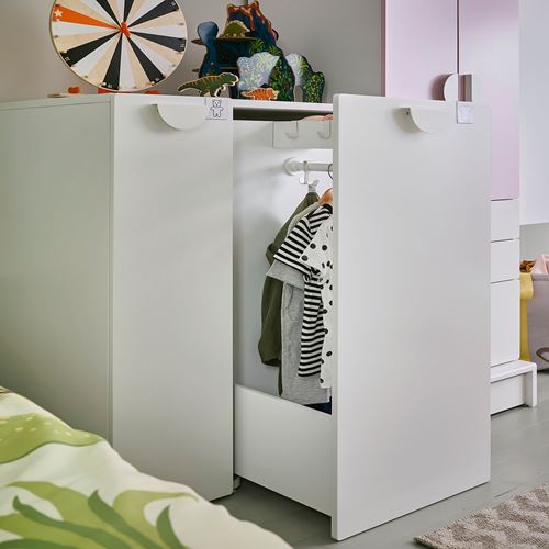 IKEA - SMASTAD, children's wardrobe, white, 80x57x108 cm