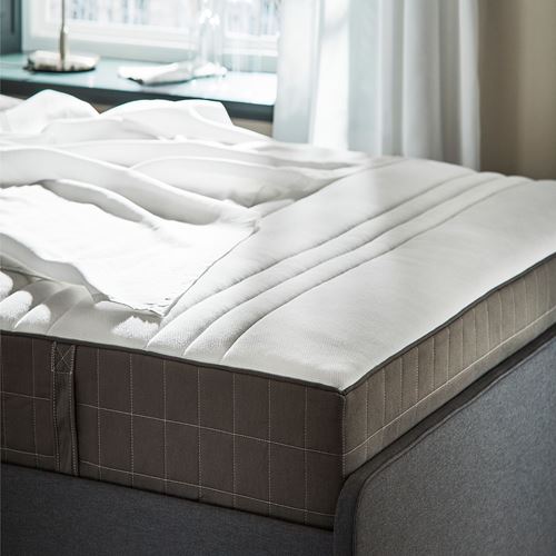 IKEA - HÖVAG, double bed mattress, dark grey, 140x200 cm