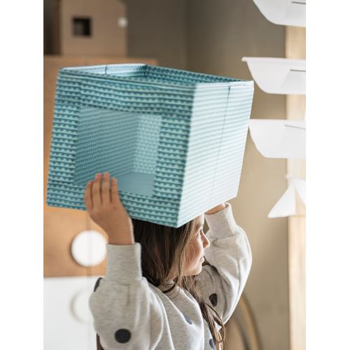 IKEA - UPPRYMD, box, turquoise, 25x44x25 cm