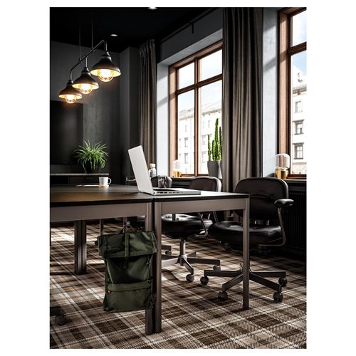 IKEA - IDASEN, desk, black/dark grey, 140x70x75 cm