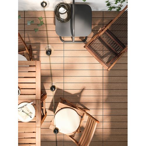 IKEA - APPLARÖ, katlanabilir masa ve katlanabilir sandalye seti, kahverengi