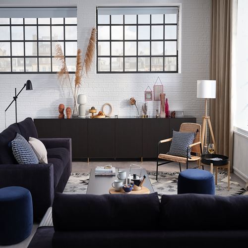 IKEA - VIMLE, 2-seat sofa, saxemara blue/black