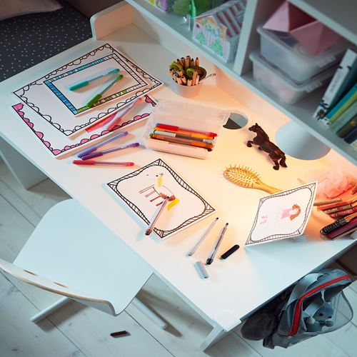 IKEA - SMAGÖRA, kid's desk, white, 93x51 cm