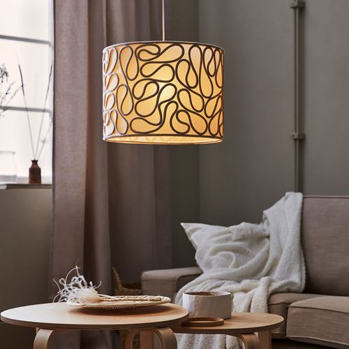 VINGMAST/HEMMA beige-white pendant lamp - 89428193 | IKEA