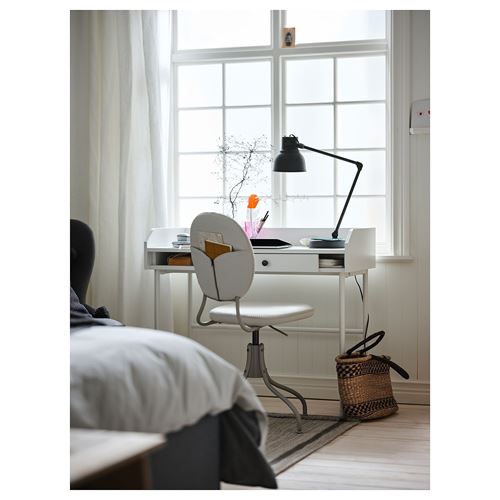 IKEA - HAUGA, desk, white, 100x84 cm