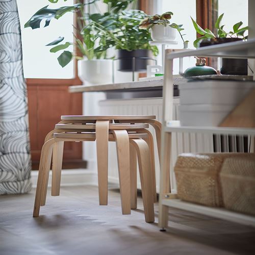 IKEA - KYRRE, wooden stool, birch