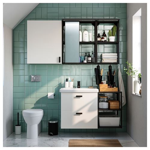 IKEA - SILVERGLANS/RODRET, aydınlatma seti, antrasit, 60/40 cm