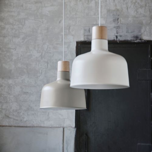 IKEA - BUNKEFLO, pendant lamp, beige-birch, 36 cm