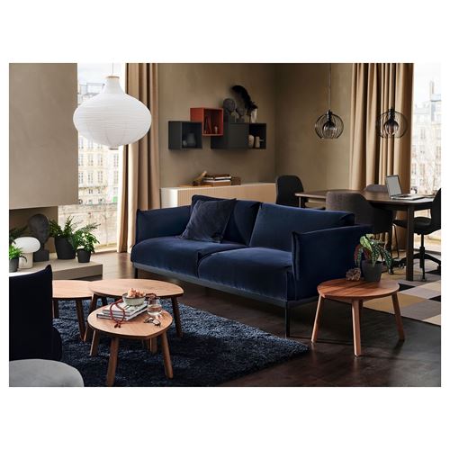 IKEA - VOLLERSLEV, large rug, dark blue, 160x230 cm