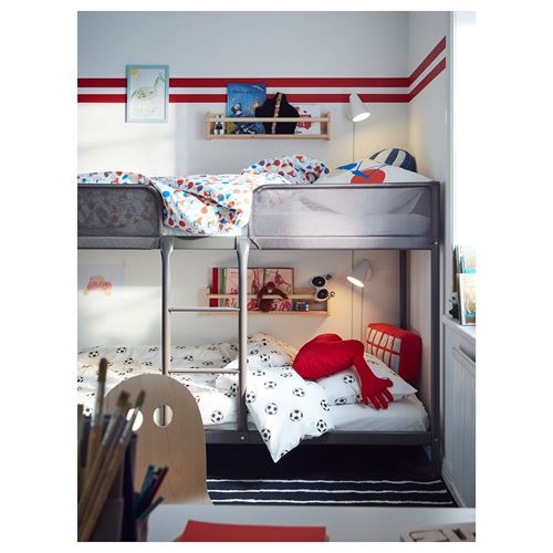 IKEA - TUFFING, bunk bed, dark grey, 90x200 cm