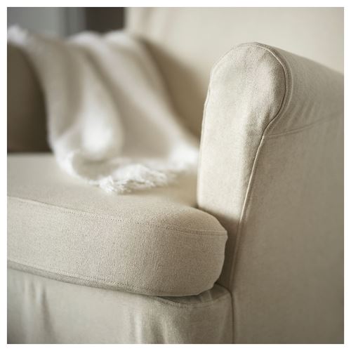 IKEA - STRANDMON, armchair cover, risane natural