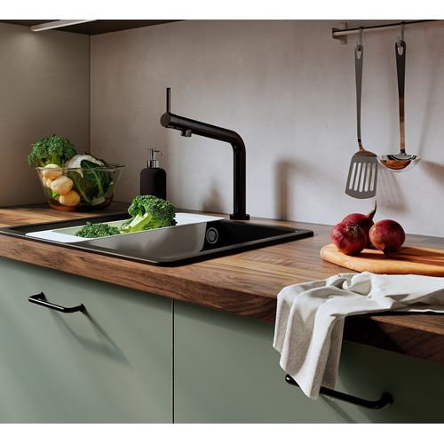 IKEA - BOSJÖN, eviye bataryası, siyah, 32 cm