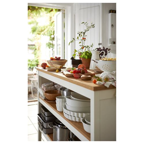 IKEA - TORNVIKEN, mutfak adası, kırık beyaz-meşe, 126x77 cm