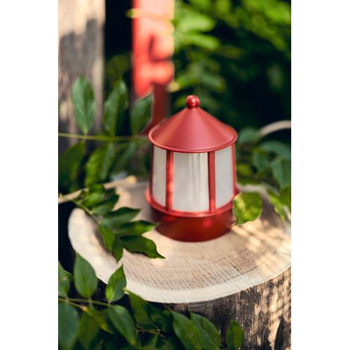 IKEA - SOLVINDEN, masa lambası, kırmızı, 12 cm