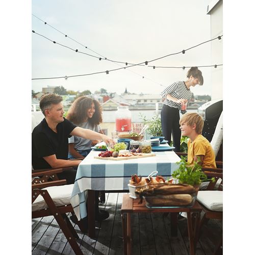 IKEA - APPLARÖ, drop-leaf dining table and reclining chair set, brown