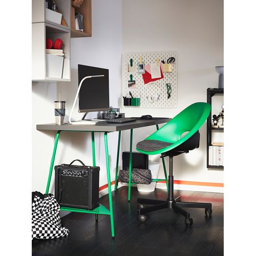 IKEA - LAGKAPTEN, çalışma masası tablası, koyu gri, 140x60 cm