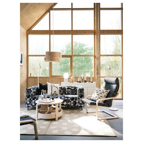 IKEA - BOGENSE, large rug, beige, 133x195 cm